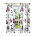 thumbnail image 7 of Yayeee Window Curtains Set of 2 for Living Room Light Filtering 63"x52", Car Fly Pattern, 7 of 7