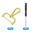 thumbnail image 3 of Uxcell 4Pack Swivel Clasps, 1.5" Detachable Snap Hook with Screwdriver, Gilding Gold, 3 of 7