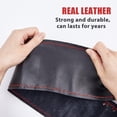 thumbnail image 3 of Leather Steering Wheel Cover Non Skid Steering Wheel Cover with Wax Cord and Needles Genuine Leather Black Car Steering Wheel Cover DIY Hand Sewing Car Interior Accessories diy Black, 3 of 5