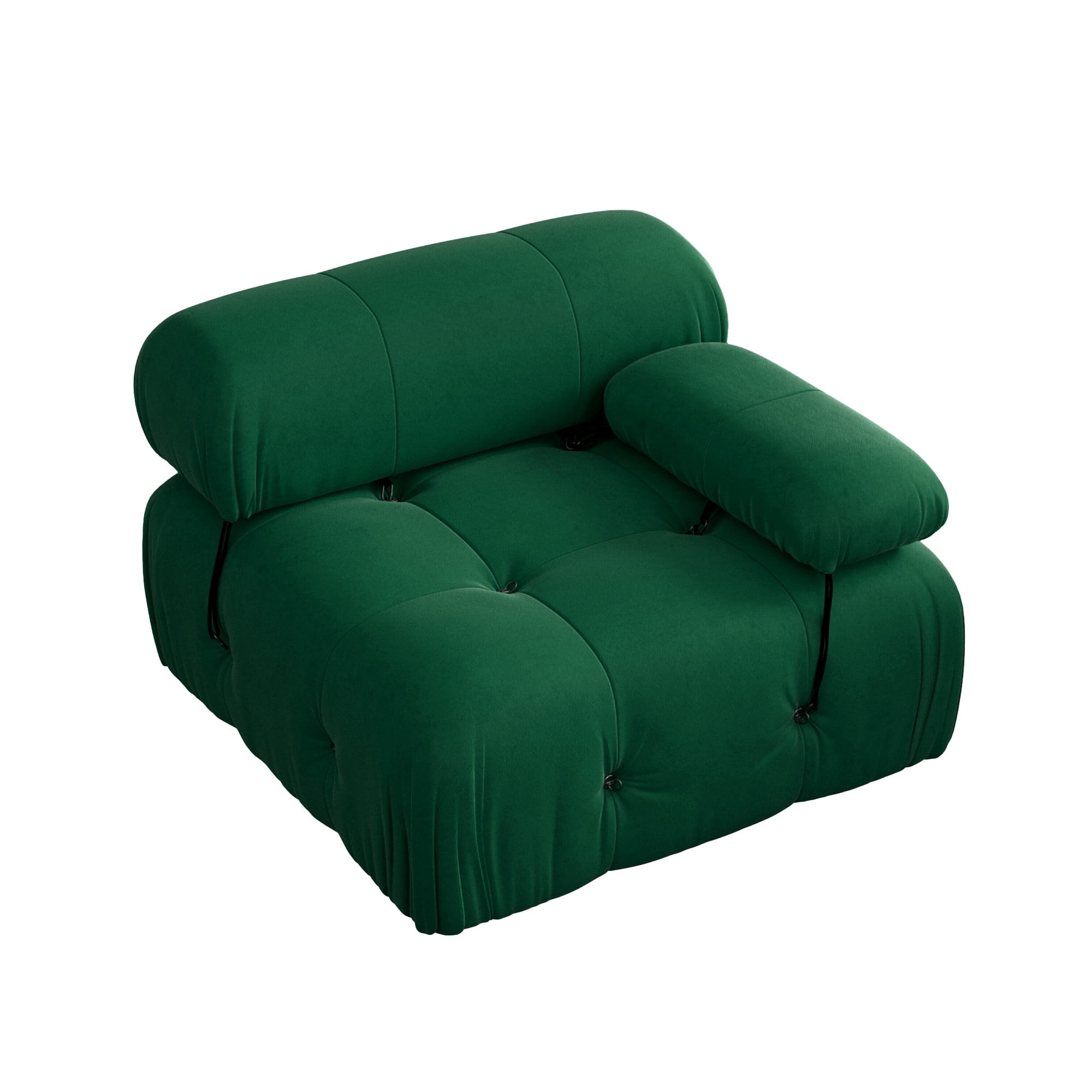 bokifol 139"Modern Sectional Sofa,Suede Fabric Modular Couch,4 Seats Oversized Sofa for Living Room,Green