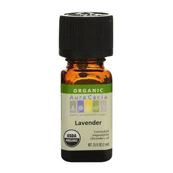 Aura Cacia Organic 100% Pure Lavender Essential Oil - 0.25 Oz