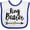 White and Royal, variant on Inktastic Ringbearer with Arrow Boys Baby Bib