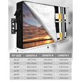 thumbnail image 7 of Outdoor TV Cover 52 to 55 Inch Weatherproof, Yellow Black Squares Waterproof TV Screen Protector for Outside Decor with Zipper and Pocket 52"L x 30"H , Abstract Geometric Art, 7 of 7