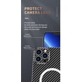 thumbnail image 3 of Magnetic Case for iPhone 16 Pro Case Compatible with MagSafe Charger Carbon Fiber Slim Ultra Anti-Scratch Shockproof Cover, Green, 3 of 8