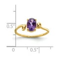thumbnail image 3 of 14K Yellow Gold Ring Band Gemstone Amethyst Oval Purple, Size 8, 3 of 5