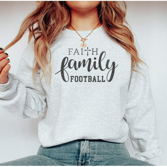 FAITH FAMILY FOOTBALL Graphic Fleece Pullover