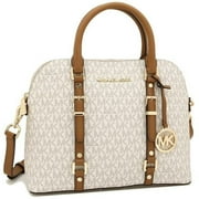 Michael Kors Bedford Legacy Ladies Medium Vanilla / Acorn Canvas Shoulder Bag 30H9G06S2B149