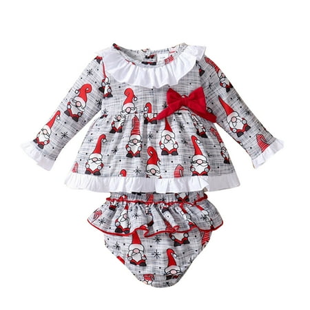 

Jdefeg Toddler Outfits Toddler Baby Kids Girls Suit Old Man Long Sleeve Top Shorts Pants 2Pcs Set Outfits Babies Born Clothes Polyester Grey 100