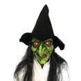 thumbnail image 1 of Máscara de aterradora de Halloween, máscara de de anciana, versátil, suave y elástica para decoración de casa embrujada con sombrero Estilo A, 1 of 8