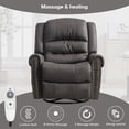 thumbnail image 5 of DEALTOPS Oversized Manual Recliner Heating massage Chair with USB Port and Rocking for Living Room, Leather, Gray, 5 of 10