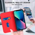 thumbnail image 4 of Funda antirrobo con cierre magnético para iPhone 13 Mini, compatible con carga magnética, piel sintética y TPU, diseño tipo cartera, ranuras para tarjetas, 4 of 5