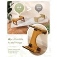 thumbnail image 4 of 7 Inches Bamboo Toilet Stool Squat for Adult, Foldable Squatting Potty Stools for Bathroom, 0.79" Thickness Poop Stool with Non-Slip Strip, Space-Saving, No Assembly Required, Natural Color, 4 of 9