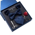 thumbnail image 2 of Conjunto de corbata para hombre, caja de regalo, pajarita clásica, corbata de negocios para hombre, conjunto de caja de regalo Estilo D, 2 of 9