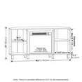 thumbnail image 2 of Pemberly Row Corner Fireplace TV Stand with 4 Open Compartments Solid White, 2 of 6