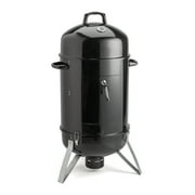 ALEKO 2-in-1 Portable Vertical Charcoal BBQ Smoker Grill with Built-in Thermometer, 18 Inches