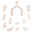 thumbnail image 2 of 13 Pcs Wooden Nativity Scene Set, Miniature Holy Family Figurines, Minimalist Boho Christmas Tabletop Decor for Indoor Home Mantel Display and Holiday Gift, 2 of 8