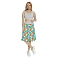 thumbnail image 2 of Women's Garden Art Spring Blooms Romantic A-line Printed Skirt Casual Wear, S, Turquoise Orange, by Ambesonne, 2 of 6