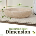thumbnail image 5 of Travertine Decorative Bowl for Home Decor - Modern Centerpiece for Entryway or Kitchen, 5 of 7