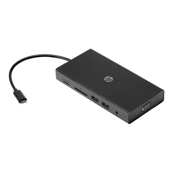 HP Travel Hub - Port replicator - USB-C - VGA, HDMI - United States