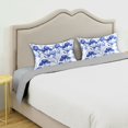 thumbnail image 5 of Haosy Satin Pillowcase for Hair and Skin Standard Cooling Silk Pillow Case with Envelope Closure Elegant Blue Iris Flowers 20"x40", 5 of 9
