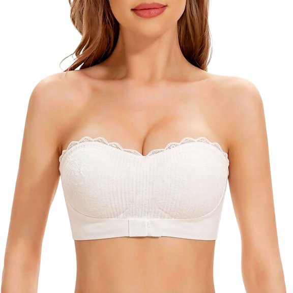 Bras for Women Solid Color Full Coverage Support Bra White Size XL