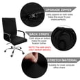 thumbnail image 4 of PiccoCasa 2Pcs Stretch Office Chair Slipcovers Swivel Computer Chair Covers, Medium Black, 4 of 6