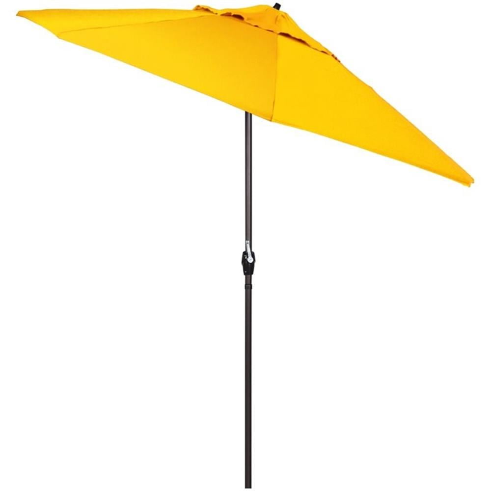 California Umbrella 9 ft. Patio Umbrella in Sunflower Yellow Fabric