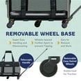 thumbnail image 5 of Katziela Quilted Chariot Pet Carrier With Removable Wheels and Double Telescopic Handle (Black) Pack 1, 5 of 7