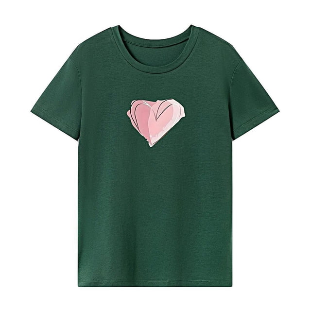 Camiseta para mujer, camisa de verano con cuello redondo para mujer, para viajar, vacaciones, regalo para mujer L