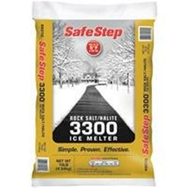 Safe Step 49011 Poly Bag Rock Salt with Halite 3300 Ice Melter, 10