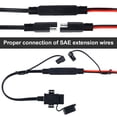 thumbnail image 4 of Adifare SAE to USB Adapter 5V/2.1A Professional Motorcycle USB Charger with Extension Cable Quick Charge Motorcycle Phone Charger with Waterproof Cover for Motorcycle Charging, 4 of 11
