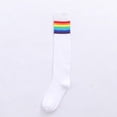 thumbnail image 2 of Women's Cotton Colorful Striped Rainbow Knee High Socks, Comfortable Soft Socks, 2 of 4