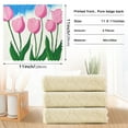 thumbnail image 3 of 6 Packs Cartoon Tulip Flower Kitchen Dish Towels Soft Absorbent Dish Cloths 11"x11", 3 of 9