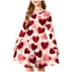 thumbnail image 4 of TaTaai Valentine Heart Print Long Sleeve A-Line Skater Dress, Valentine's Day Gift, Casual Party Twirly Dress Gift, 4 of 5