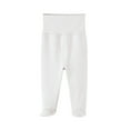 thumbnail image 2 of Newborn Infant Baby Boys Girls Soft Cotton High Waist Footed Pants Casual Leggings with Feet Under $10, 2 of 4
