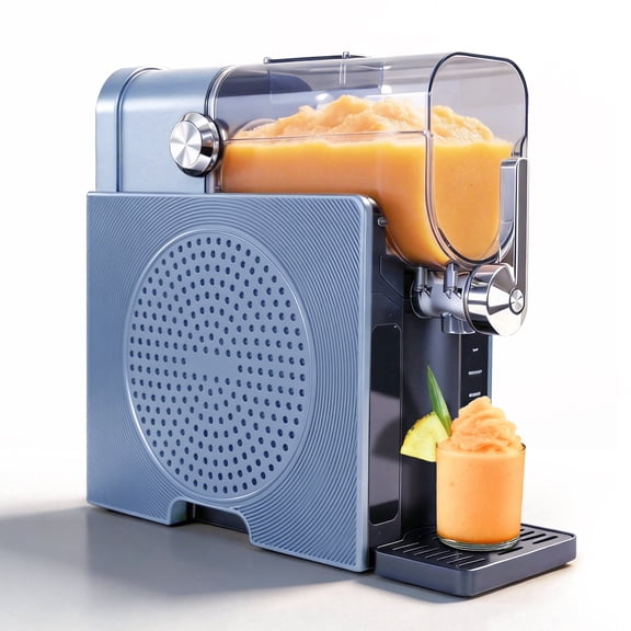 BIZAURA Slushie Machine & Slushy Maker Bundle, Slushy Machine for Home No Ice Need, Professional Frozen Drink Maker, 6 Presets for Milkshakes, Frappés, Slush, and Bonus Insulated Tumbler