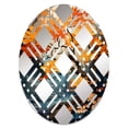 thumbnail image 2 of Designart "Neon Glow Maple I" Tree Maple Plaid Round Wall Mirror - Floral Oval Printed Decorative Mirror - Multiple Color Options, 2 of 5