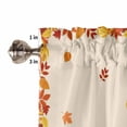 thumbnail image 5 of Thanksgiving Turkey Kitchen Valances for Windows 54x18 Inch Kitchen Curtains Valances Rod Pocket Orange Pumpkin Autumn Maple Leaf Bathroom Window Valances for Window Treatment Decor, 5 of 6