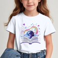 thumbnail image 2 of GreatBaby T-shirt Respirant pour Enfants avec Manches Courtes pour Garçons Filles Rentrée des Classes Saison Col Rond Manches Courtes Hauts Décontractés Polyvalents pour Extérieur (Blanc4,4 Ans), 2 of 7