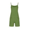 thumbnail image 2 of DDAPJ pyju Short Rompers for Women Summer,Women's Fashion Casual Overalls Sleeveless Loose Jumpsuits One Piece Rompers Shorts with Pockets, 2 of 5