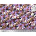 thumbnail image 2 of Soimoi Velvet Fabric Check & Toucan Bird Decor Fabric Printed Yard 58 Inch Wide, 2 of 4