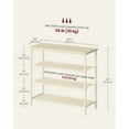 thumbnail image 6 of Shoe Rack 4 Tier, Narrow Shoe Storage Organiser for Wardrobe Hallway, with 3 Fabric Shelves and Top for Bags, Shoe Shelf, Steel Frame, Industrial, 6 of 6