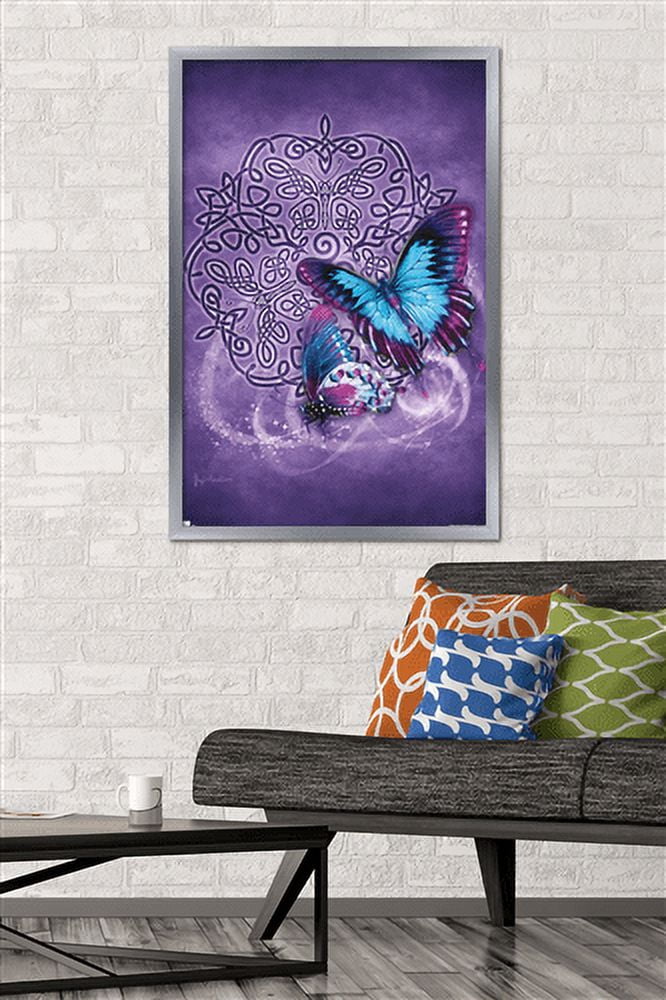 Brigid Ashwood - Celtic Butterfly Wall Poster, 22.375" x 34", Framed