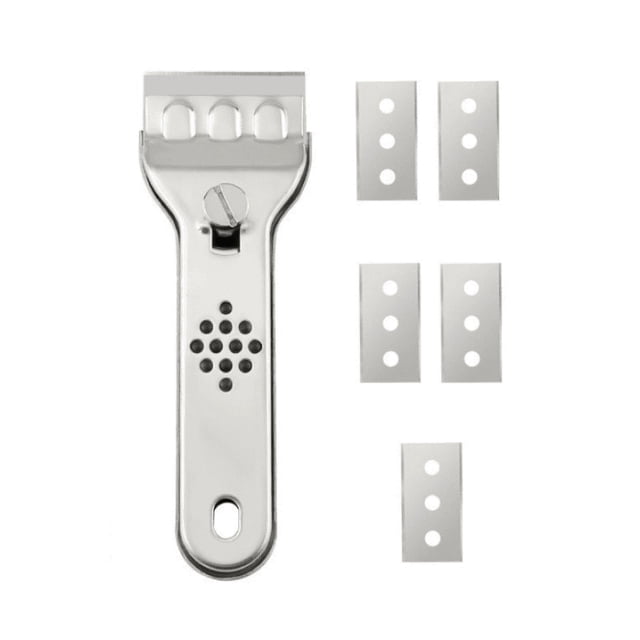 Pala de limpieza de acero inoxidable, pala de limpieza multifuncional, raspador de descontaminación de azulejos de cocina, limpieza de paredes y pisos