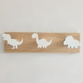 thumbnail image 2 of 2X Kids Dinosaur Wall Mounted Coat Hooks Wooden Door Hanger for Boys Bedroom Nursery Playroom Decorations -White,2 x Coat Hooks,White, 2 of 7