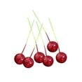 thumbnail image 1 of EeaseMX 100 piezas de cerezas artificiales realistas para decoración navideña, cerezas artificiales de alta imitación hechas a mano, fruta falsa., 1 of 7