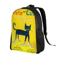 thumbnail image 2 of Pete the Cat Lightweight Backpack Laptop Shoulders Bag Bookbag Daypack Travel Women Men, 2 of 8