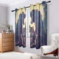 thumbnail image 6 of Wolf Monster Houses and Moon Blackout Curtains Thermal Insulation 63 inch Grommet for Bedroom Living Room Bathroom Kitchen Windows 2 Pack, 6 of 6