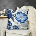 thumbnail image 2 of SHANXI Decorative Throw Pillow Covers  Blue Pillow Covers Throw Pillow Cases Linen Square Pillow Case,Farmhouse Outdoor Modern Boho Pillow Covers for Couch Sofa Living Room 20x20in, 2 of 5