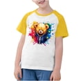 thumbnail image 3 of RXIRUCGD 2025 Vêtements d'Été pour Enfants Tout-Petits Garçons Filles Mode Mignon Col Rond Imprimé Manches Courtes Haut, 3 of 7